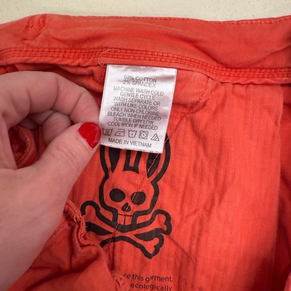 Psycho Bunny Vibrant Red Flat Front Shorts - Picture 8 of 9